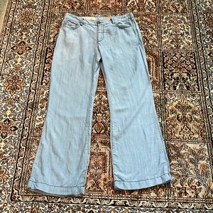 Pilcro linen blend light blue casual pants.